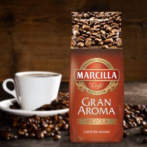 Café mezcla en grano Gran Aroma MARCILLA 1kg.