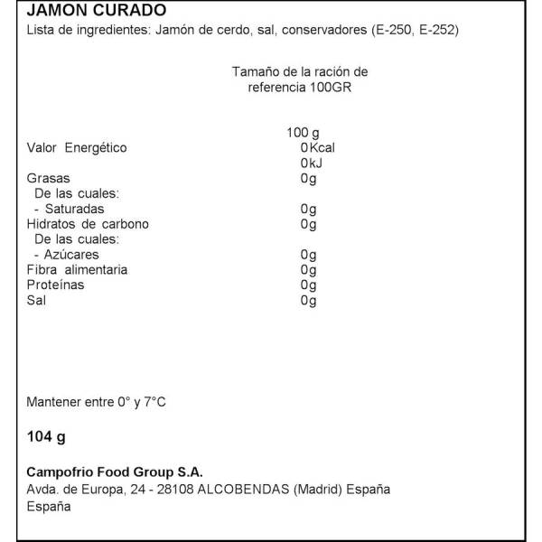 [:fr]Jambon Serrano >18mois (Tranché 100g) (4.30€/U) (43€/Kg)[:es]Jambon  Serrano >18mois Tranché (100g)[:]