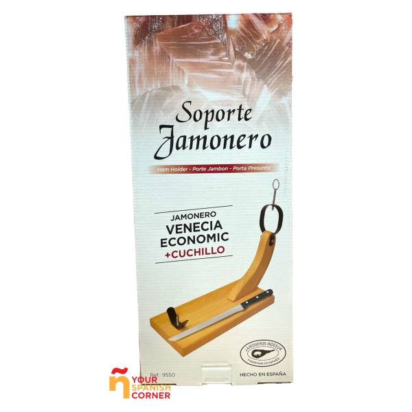 Soporte Jamonero Venecia Economic + Cuchillo ref.9550