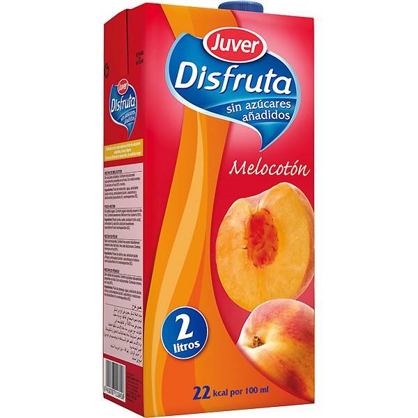 DISFRUTA peach nectar without added sugar JUVER 2l.