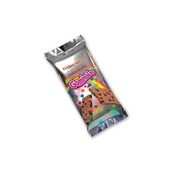 NOUGAT AU CHOCOLAT CROQUANT ET BONBONS GÉLIFIÉS 150G EL ALMENDRO NOUGAT AU CHOCOLAT CROQUANT ET BONBONS GÉLIFIÉS 150G EL ALMENDRO