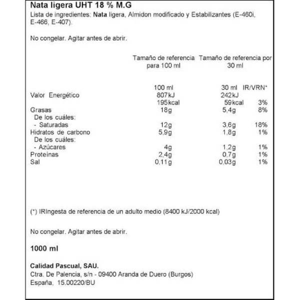 Pascual Cooking Cream Your Spanish Corner