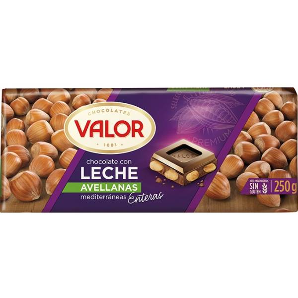 Milk chocolate with hazelnuts VALOR 250g.