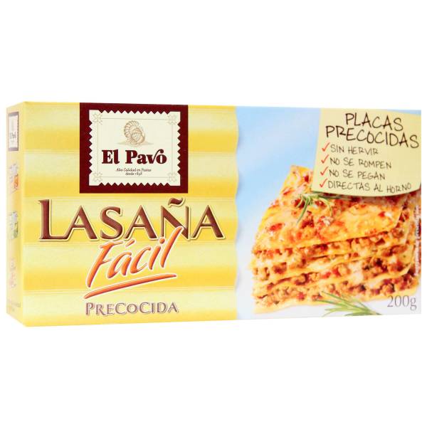 Lasagne pasta EL PAVO 200g.