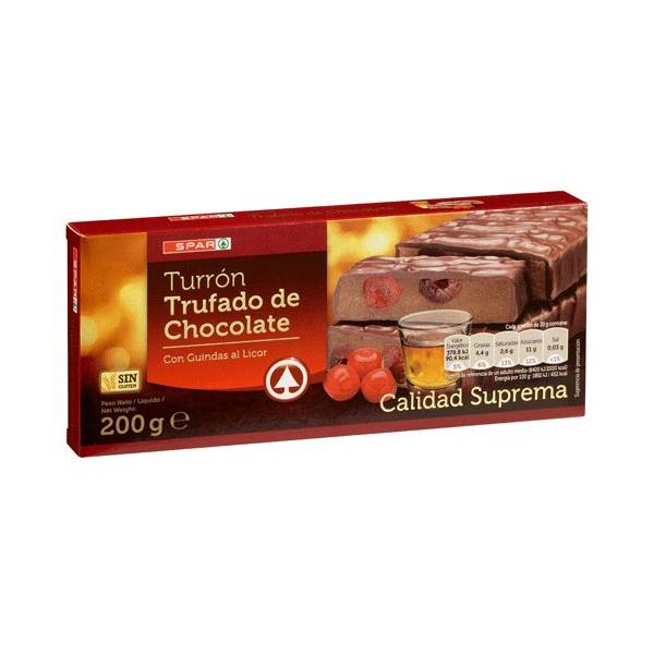 TURRÓN PRALINÉ CON GUINDAS AL LICOR 200G SPAR TURRÓN PRALINÉ CON GUINDAS AL LICOR 200G SPAR
