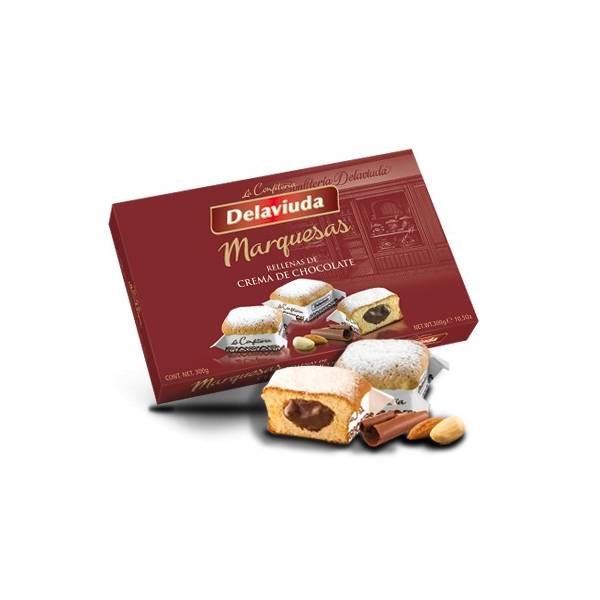 MARQUESAS RELLENAS DE CHOCOLATE 300G DELAVIUDA MARQUESAS RELLENAS DE CHOCOLATE 300G DELAVIUDA