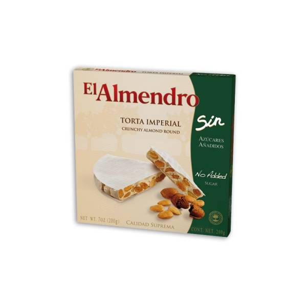 HARD ALMOND TURRON ROUND WITHOUT SUGAR “EL ALMENDRO” (200 G) HARD ALMOND TURRON ROUND WITHOUT SUGAR “EL ALMENDRO” (200 G)