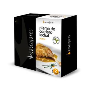 CASCAJARES pierna de cordero lechal asada en aceite de oliva.