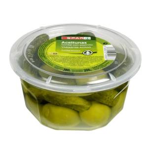Gordal Oliven gefüllt mit Gurken Spar 380g.