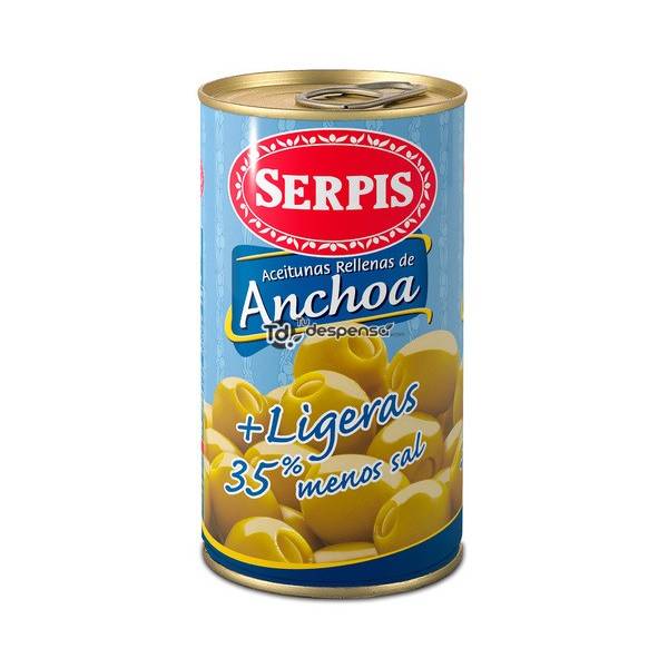 OLIVEN GEFÜLLT MIT SARDELLEN + GESÜNDER 350G SERPIS OLIVEN GEFÜLLT MIT SARDELLEN + GESÜNDER 350G SERPIS