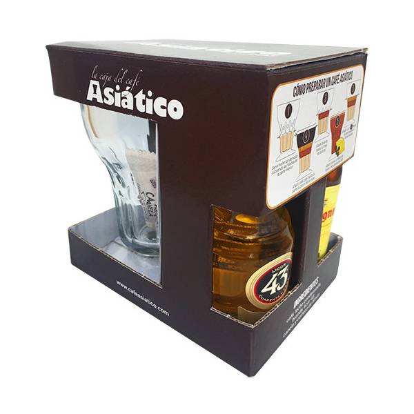 Decorated box Asiático Coffee 1 glass