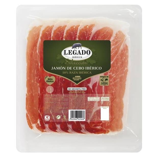 Iberian legacy cebo ham slices EL POZO 60g.