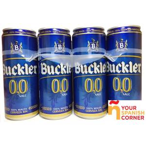 CERVEZA 0,0 SIN ALCOHOL PACK 8 "BUCKLER"