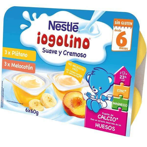 BABY IOGOLINO BANANA/PFIRSICH (6 X 60 GR) "NESTLÉ" BABY IOGOLINO BANANA/PFIRSICH (6 X 60 GR) "NESTLÉ"