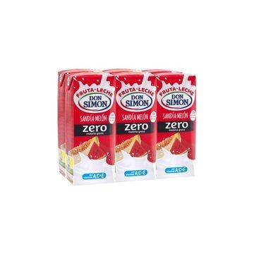 Fruta leche sandía y melón zero materia grasa DON SIMON 6x200ml.