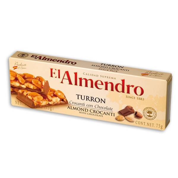TURRÓN CROCANTI CON CHOCOLATE 75G EL ALMENDRO TURRÓN CROCANTI CON CHOCOLATE 75G EL ALMENDRO