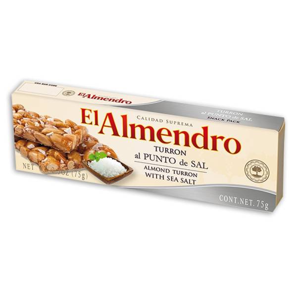 TURRÓN AL PUNTO DE SAL 75G EL ALMENDRO TURRÓN AL PUNTO DE SAL 75G EL ALMENDRO