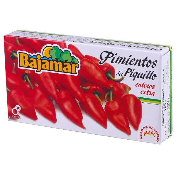 Whole piquillo peppers extra BAJAMAR 185g.