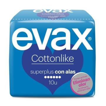 PADS WITH WINGS SUPER PLUS COTTONLIKE "EVAX" 