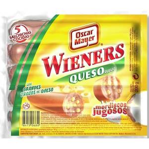 Salchichas Wieners con queso OSCAR MAYER 200g.