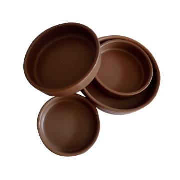 BROWN CERAMIC OVEN DISH - 18CM