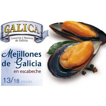 Mussels from Galicia in pickled sauce 13/18 GALICA 111g.