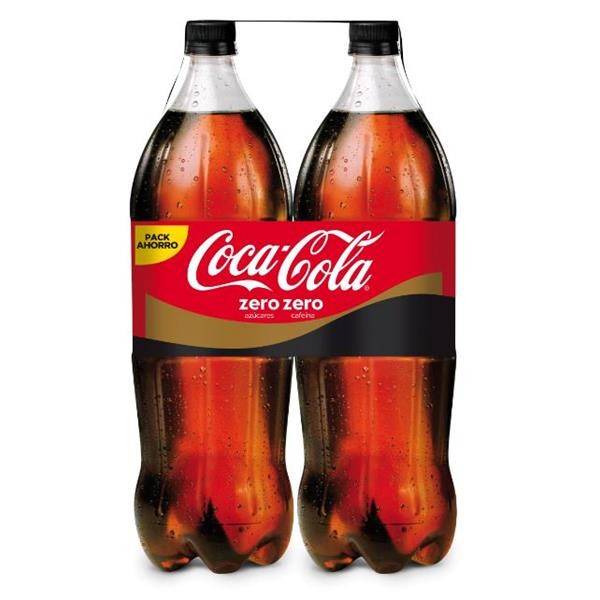 Refresco de cola Coca Cola zero sin cafeína botella 2 l.