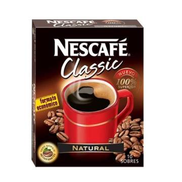 Café soluble natural NESCAFÉ Classic NESTLÉ 10 sobres