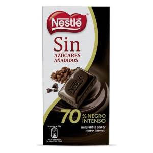 Chocolate negro 70% sin azúcar añadido NESTLÉ 125g.