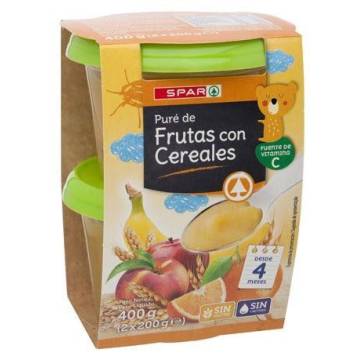 Leche enriquecida Puleva Peques 3 con cereales y fruta.