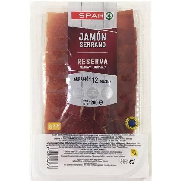 Jambon serrano spécial Spar 120g. Jambon serrano spécial Spar 120g.