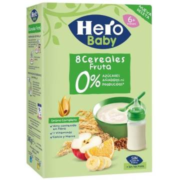 PAPILLA 8 CEREALES CON FRUTA HERO BABY