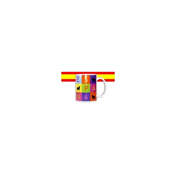 TAZA DE PORCELANA ESPAÑA CUADROS TAZA DE PORCELANA ESPAÑA CUADROS