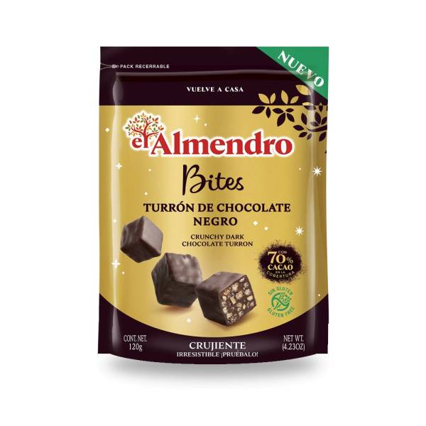 BITES NOUGAT AU CHOCOLAT NOIR CROQUANT 120G EL ALMENDRO BITES NOUGAT AU CHOCOLAT NOIR CROQUANT 120G EL ALMENDRO