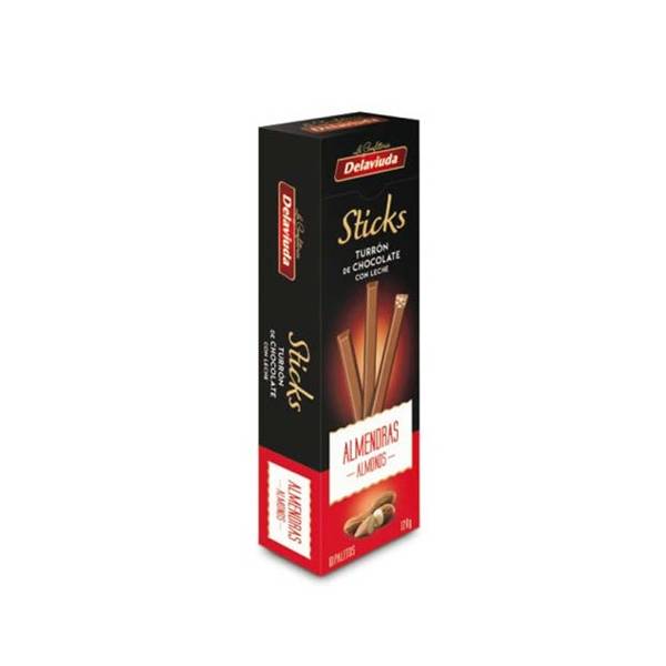 BÂTONNETS DE NOUGAT AU CHOCOLAT ET AMANDES 120G DELAVIUDA BÂTONNETS DE NOUGAT AU CHOCOLAT ET AMANDES 120G DELAVIUDA