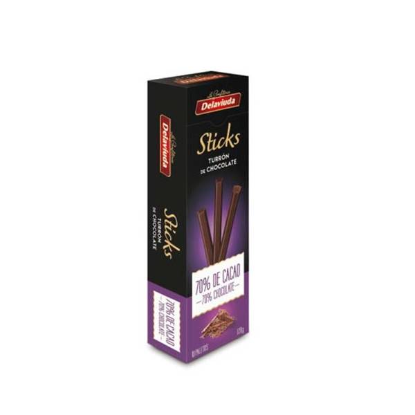 BÂTONNETS DE NOUGAT AU CHOCOLAT 70% CACAO 120G DELAVIUDA BÂTONNETS DE NOUGAT AU CHOCOLAT 70% CACAO 120G DELAVIUDA