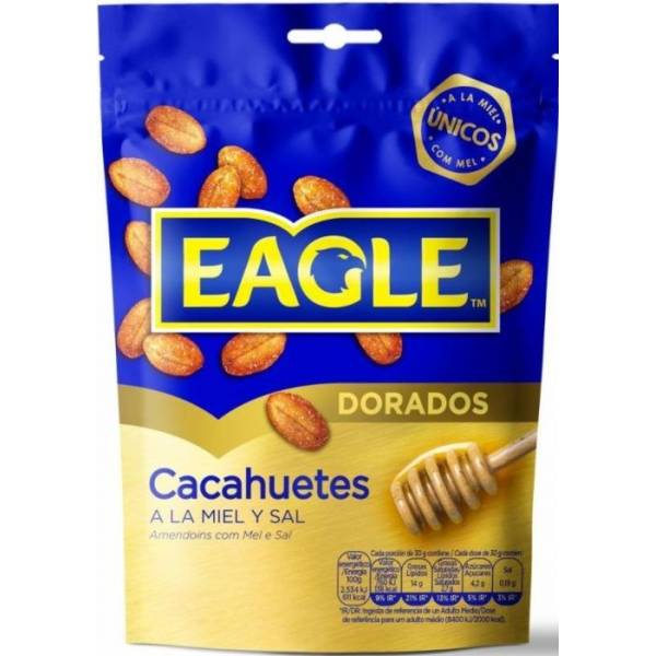 CACAHUÈTES GRILLÉES AVEC MIEL ET SEL 75G EAGLE CACAHUÈTES GRILLÉES AVEC MIEL ET SEL 75G EAGLE