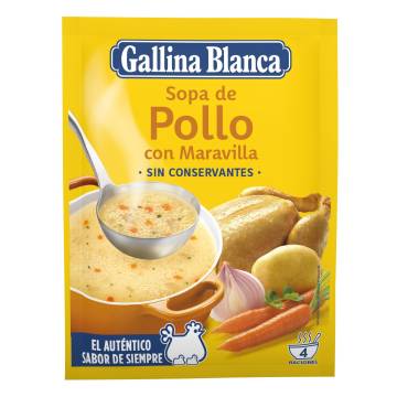 Chicken soup with little pasta balls GALLINA BLANCA