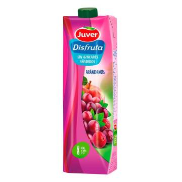 DISFRUTA cranberries nectar without added sugar JUVER 1l.