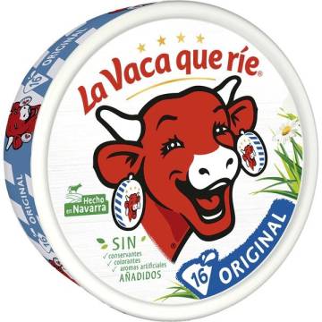 Fromage fondu LA VACA QUE RIE en portions de 16 unités. 250g.