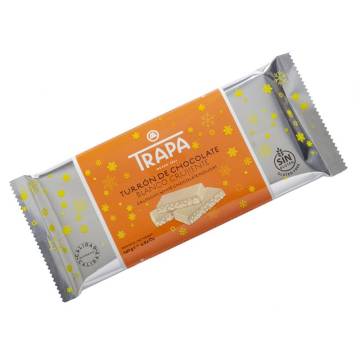 TURRON DE CHOCOLATE BLANCO CRUJIENTE 140G TRAPA