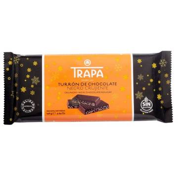 NOUGAT AU CHOCOLATE NOIR CROQUANT 140G TRAPA