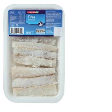 White ling strips without skin Spar 400g.