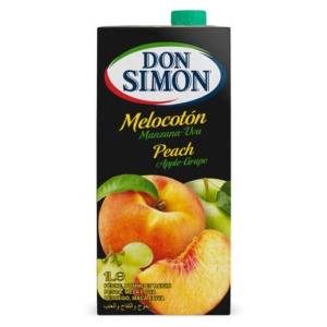 Zumo de melocotón, manzana y uva DON SIMON 1l.