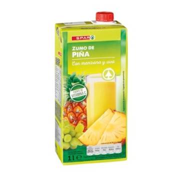 Ananas-Apfel- und Traubensaft Spar 1l.