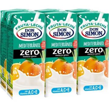 Fruit lait Méditerranéen zéro matière grasse DON SIMON 6x200ml.