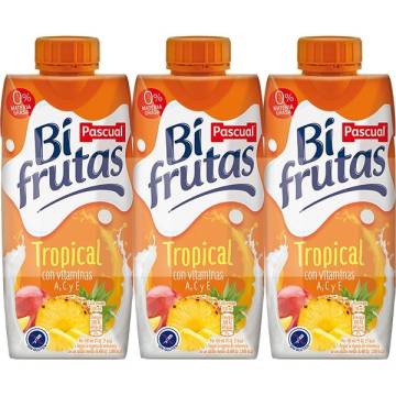 BIFRUTAS fruit lait tropicaux PASCUAL 3x330ml.