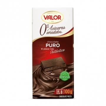 Chocolat pur sans sucre ajouté VALOR 100g.