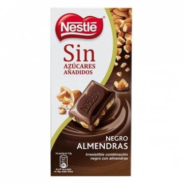 Chocolate negro con almendras sin azúcar NESTLÉ 125g.