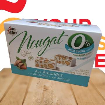 Nougat with almonds without sugar SAN ANDRÉS 150g.